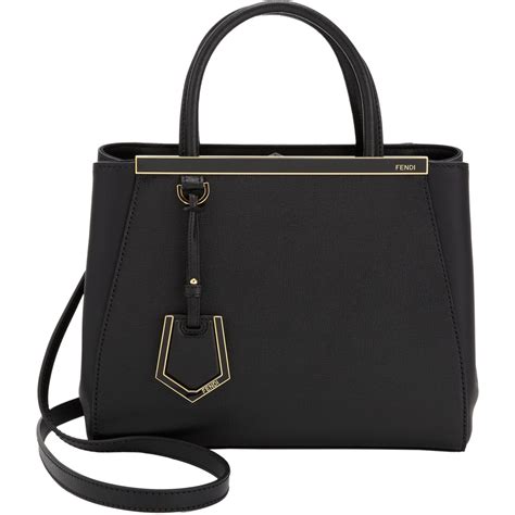 fendi mini 2jours black|Fendi Mini 2Jours Crossbody Bag .